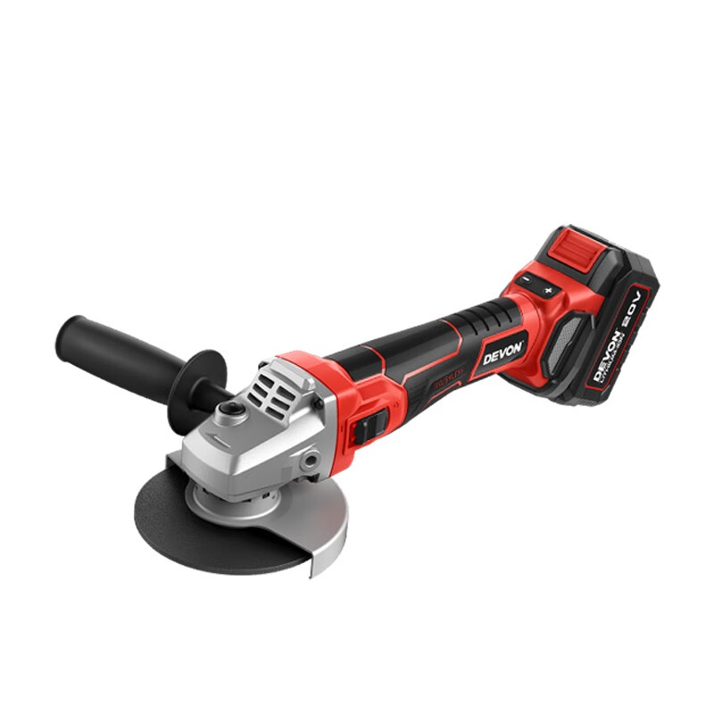 Devon angle grinder rechargeable brushless polisher handheld wireless grinder polisher electric angle grinder 2905 single 2905 two batteries fast charge 5.0 free grinding slices + original