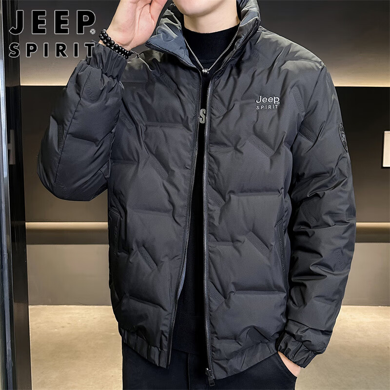 JEEP SPIRIT Jeep Down Jacket Men's 2025 Winter Jacket Men's Short Lightweight Clothes Warm and Coldproof Clothing Men's Clothing