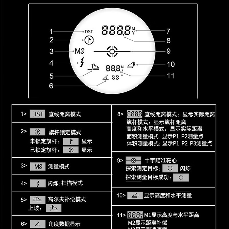 Uni-T Telescope Laser Range Finder Handheld Outdoor Distance Measurement Speed Measurement Altimeter Golf Distance Measurement Meter Lithium Battery LM1000A Side Color Screen Digital Display 3-1000 Meters