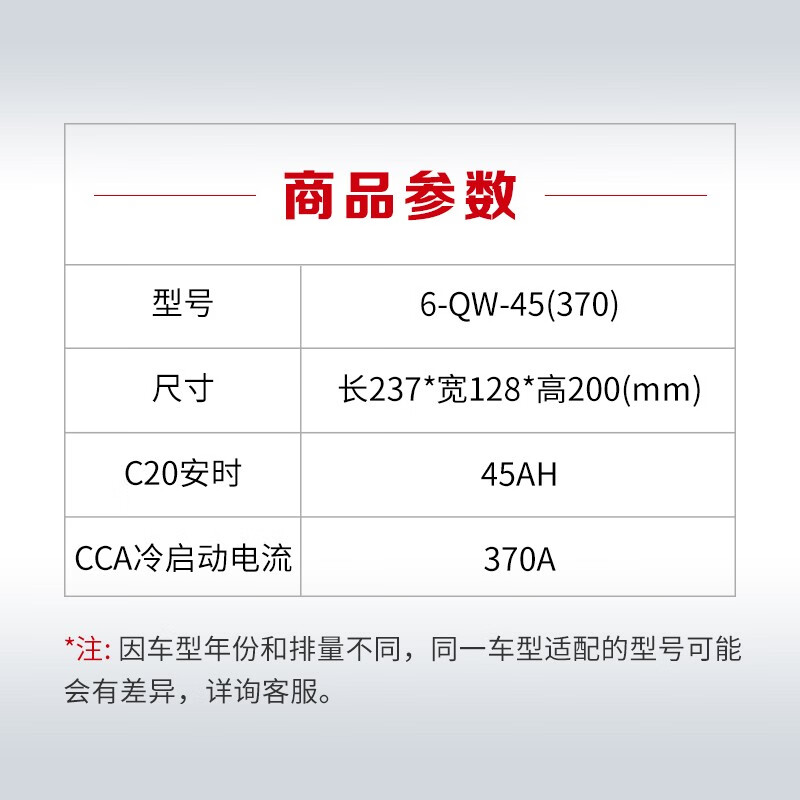 Camel (CAMEL) car battery 6-QW-45 (2S) 12V Beijing Hyundai Dongfeng Honda door-to-door installation