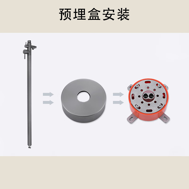 Lehaude 304 stainless steel thickened beach outdoor floor-standing gun gray shower set bathing pool hot and cold nozzle gray