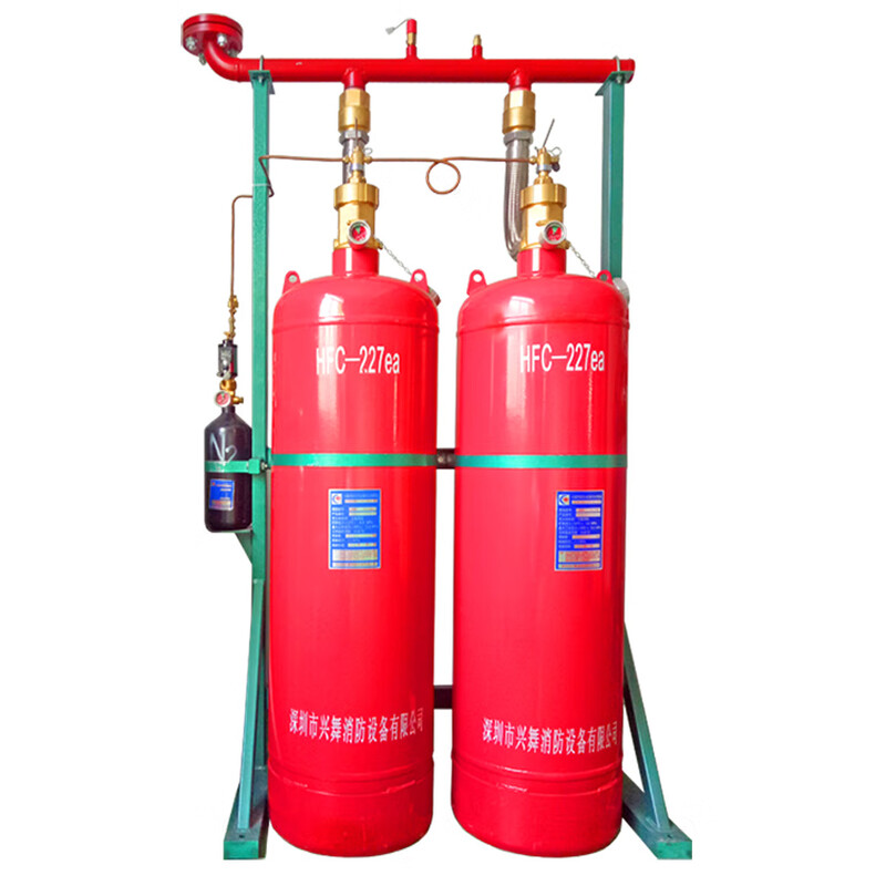Suitable for automatic heptafluoropropane fire extinguisher device fire protection without pipe network cabinet HFC-227e gas cylinder maintenance red - pipe network cylinder group QMQ4.2/150