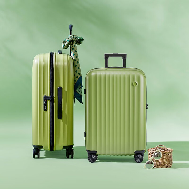 90 points suitcase Elbe series trolley suitcase universal wheel TSA password lock ins solid color men's and women's boarding suitcase avocado green 20 inches boardable suitable for short distances
