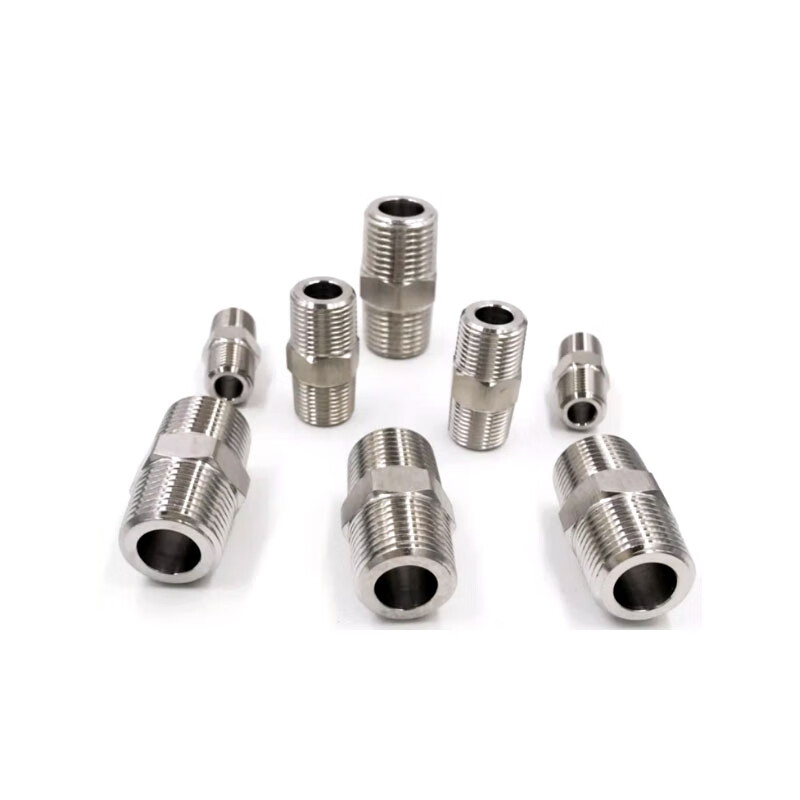 Zhuankai straight-through double external wire connector 304 stainless steel NPT external thread ZG wire M metric and inch reducing diameter conversion double-ended wire metric M20*1.5-M20*1.5