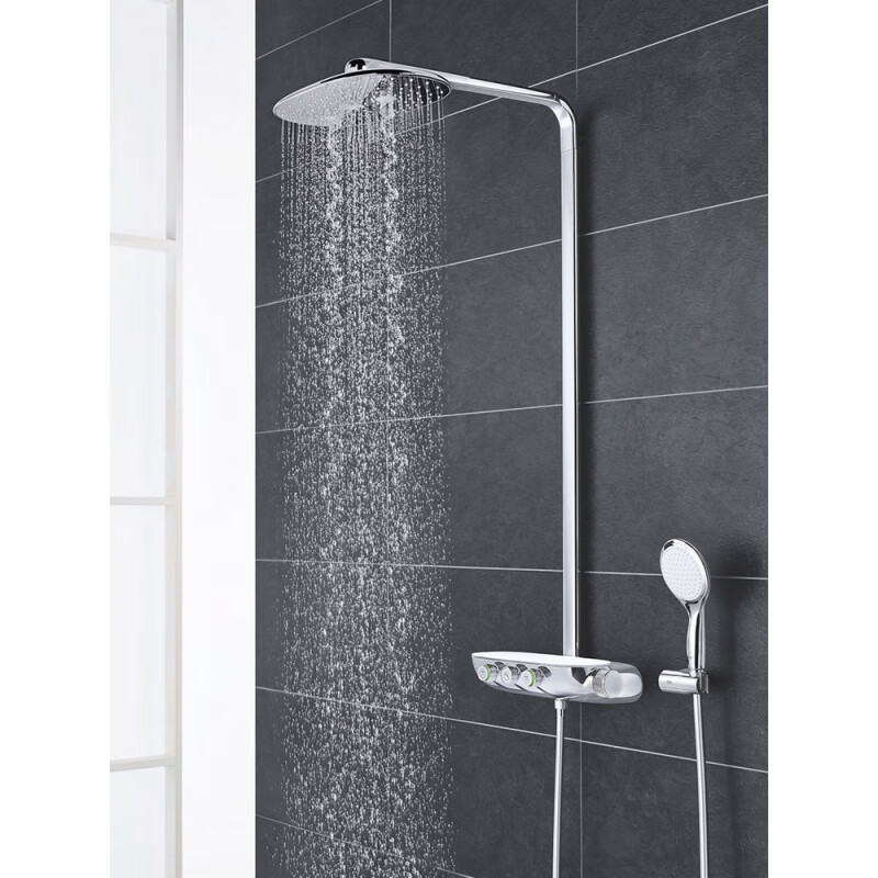 GROHE Ruiyu original imported smart touch storage table constant temperature shower set Smartcontrol shower chrome top spray
