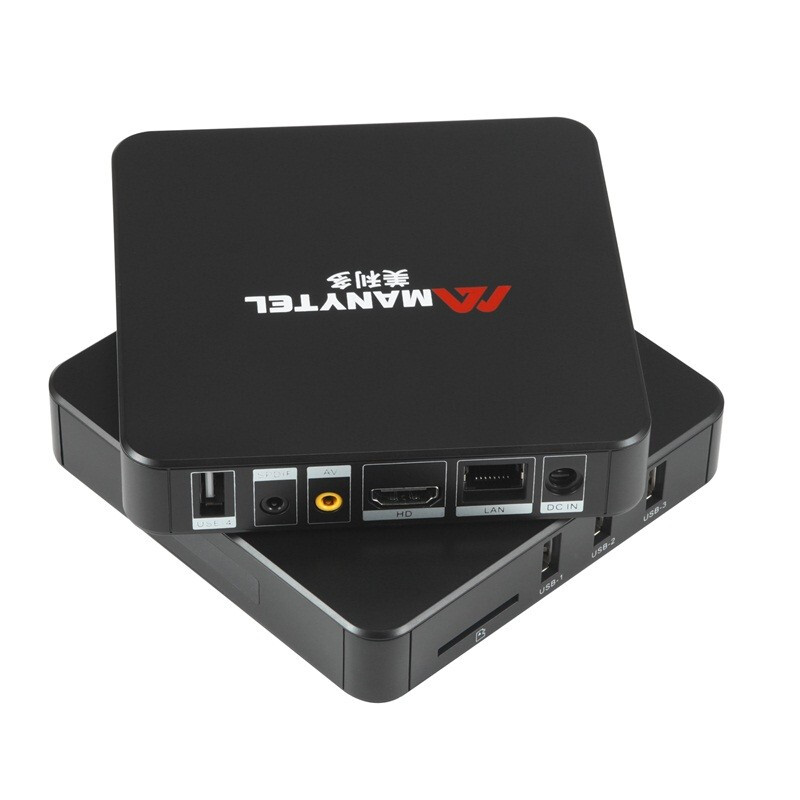 MANYTEL 4K advertising high-definition player multimedia information release box horizontal and vertical split screen cycle stand-alone playback remote network management advertising player black MP33PRO network management version