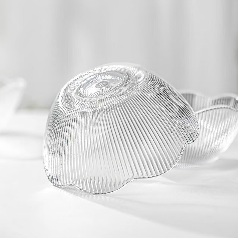 Huixun Jingdong's own brand glass petal bowl dessert salad ice cream fruit bowl 300ml