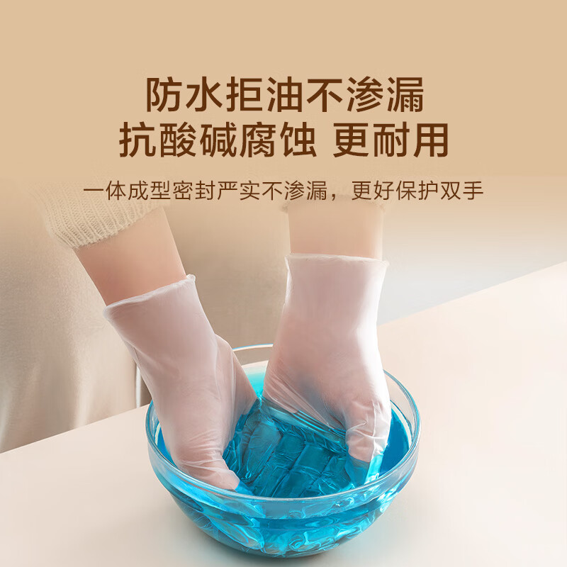 Made in Tokyo, disposable gloves PVC food grade thickened kitchen barbecue camping household cleaning M code 100 pieces