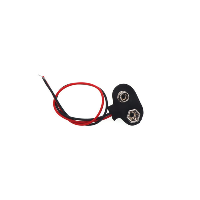 Shushe 9V battery buckle interface connector T-type/I-type cable length 15CM9V battery box battery cap battery buckle one-word battery buckle soft shell