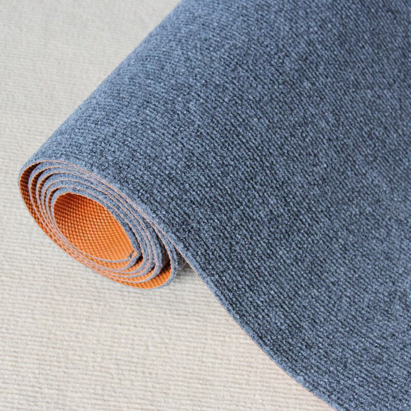 Carpet room, bedroom, living room, large area, fully covered office, TPE bottom, non-slip, soundproof, stain-resistant, cuttable carpet, smoke gray pinstripe, non-slip TPE thickened, customized size, contact customer service (no return or exchange)