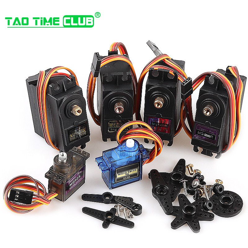 SG90 SG90s 9g steering gear MG996R helicopter QC module remote control aircraft motor aircraft model copper tooth tilt SG90 9g steering gear 90 degrees