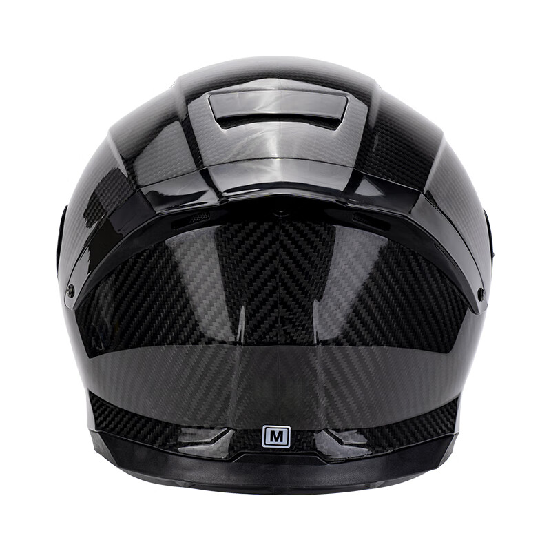 KEAZ motorcycle helmet carbon fiber full-face helmet spring, autumn and winter men's and women's lightning helmet safety 3C certified motorcycle imitation race carbon fiber 3K obsidian black XL (59-60cm)
