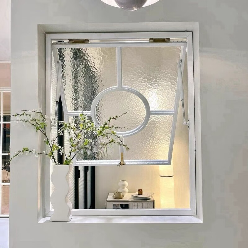 Yaotian Art Simple and Fashionable Wrought Iron Steel Window Indoor Partition Flip-up Window Flip-Out Hanging Lattice Window Indoor Black For details please contact customer service