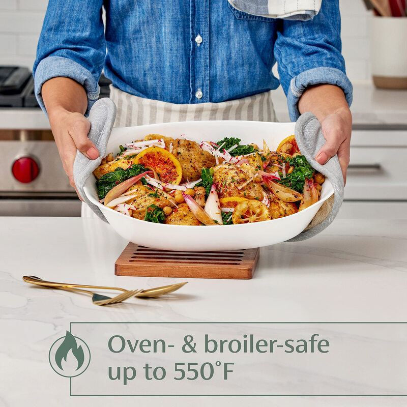 Rubbermaid 8-piece baking glass baking pan set, high temperature resistant to 550 degrees, microwaveable and stackable