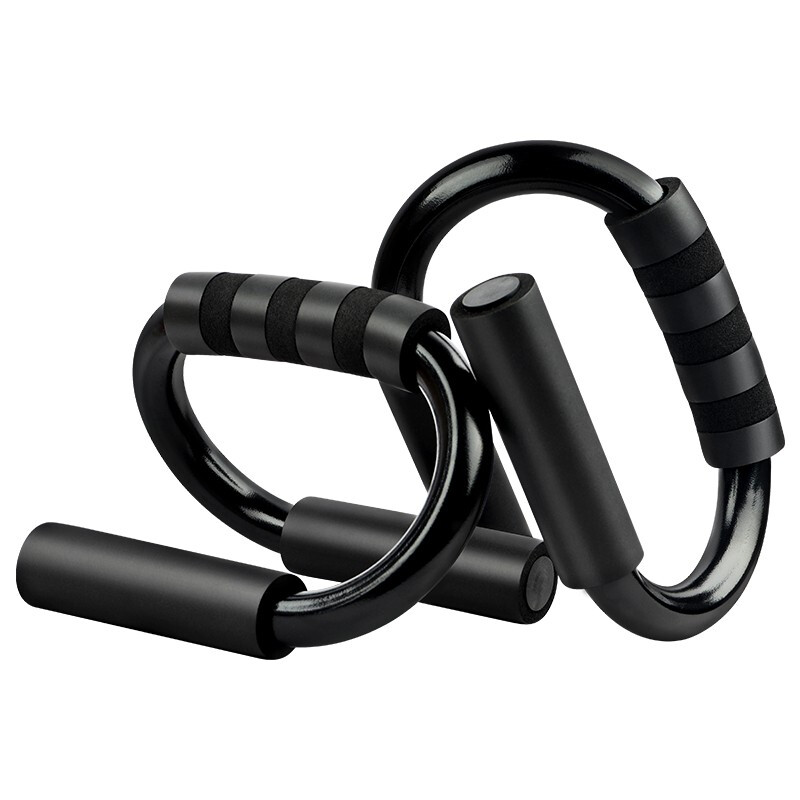 Mentojia push-up support pair, indoor chest muscle training support push-up rack, men's and women's exercise fitness equipment, black S-shaped pair