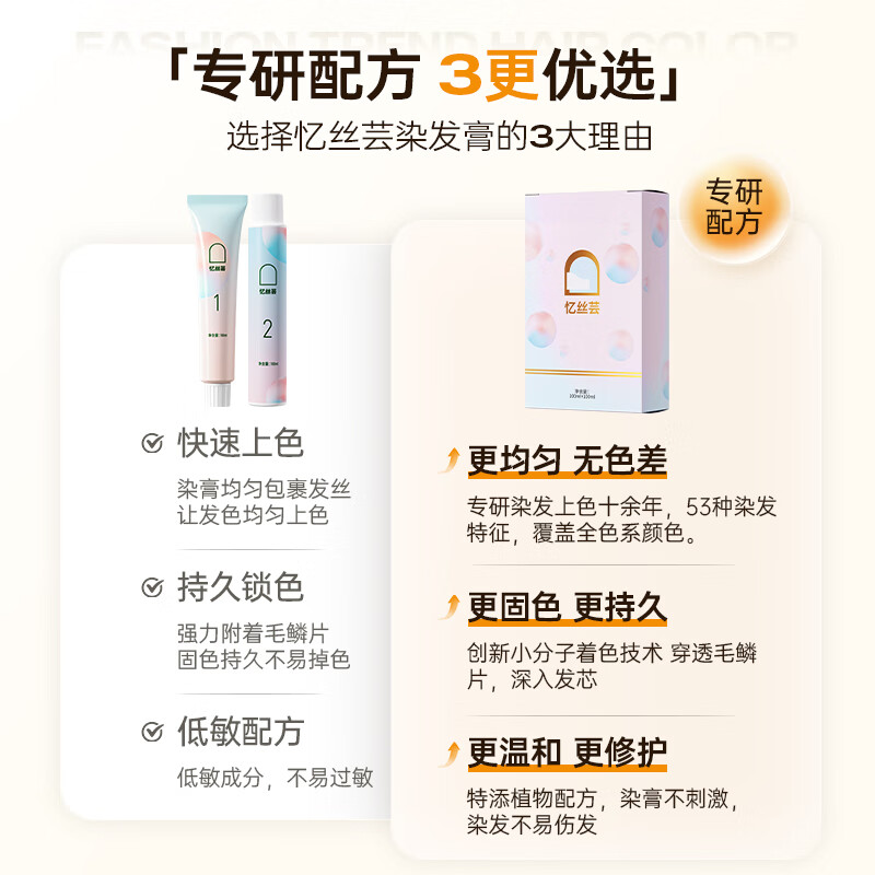 Yisiyun Raspberry Red Hair Dye Plant Pure Trendy Color Hair Dye Cream Dye your hair at home for men and women Neptune Red