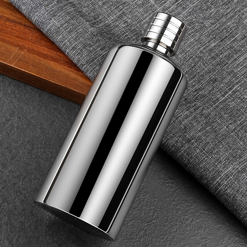 Huangxi portable wine bottle 304 stainless steel small wine bottle portable outdoor wine bottle 2 catties large capacity household liquor bottle 2 catties wine bottle (free strap) single bottle 1L