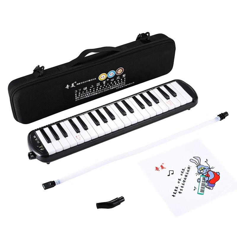 Chimei harmonium children's primary school teaching harmonica 37-key black little champion QM37A-15 (hard bag)