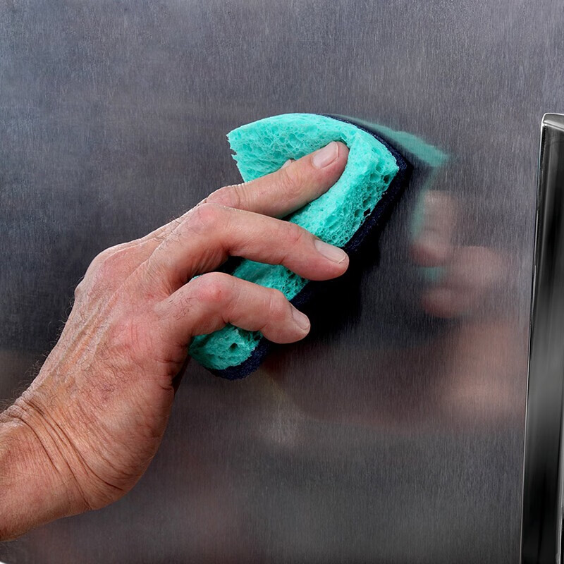 3M Scotch 3000 powerful scouring pad, wood pulp sponge scouring pad, butterfly-shaped easy-to-grip cloth, low-scratch pot and dishwasher, kitchen cleaning cloth, single piece, 3 pieces