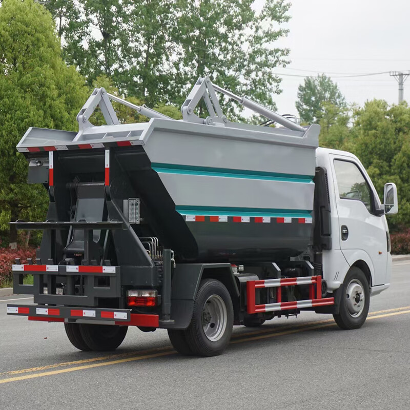 National VI Compressed Tuyi 4 cubic meters 5 cubic meters self-unloading non-leakage garbage transfer truck hydraulic operating system garbage removal truck 120L/240L/660L trash can self-loading and unloading garbage truck