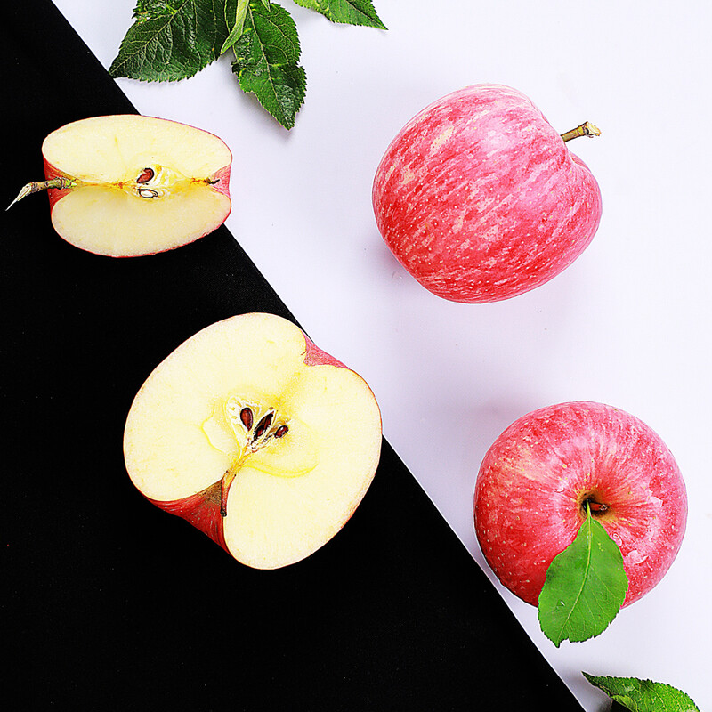 Jingmi Luochuan Apple Red Fuji Fresh Fruit New Fruit Gift Box Net Weight 4.6 Jin Single Fruit 170g Origin Head Straight Hair