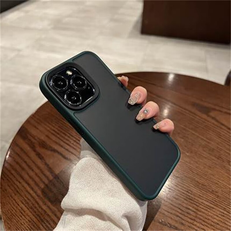 Yuning skin-feel matte black translucent suitable for 17promax protective case new Apple 14promax mobile phone case high-end all-inclusive anti-fall and anti-fingerprint black high-end texture, matte translucent iphone14 promax