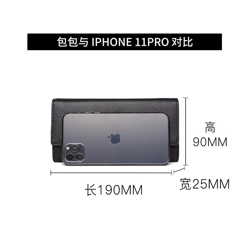 Crocodile shirt New Year's gift first-layer cowhide long wallet women's ticket holder coin card holder birthday black