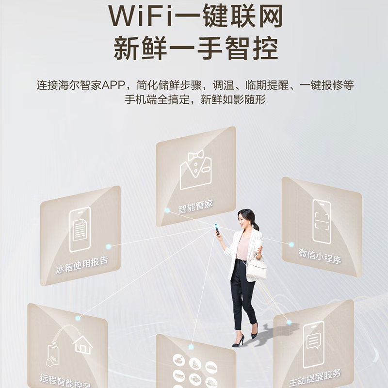 Haier's new active sterilization refrigerator 413/412 liter French multi-door full space preservation EPP ultra-clean 594mm ultra-thin small footprint small capacity household refrigerator 413L upgraded model 413 liter full space preservation + EPP ultra-clean + ultra-thin zero inlay