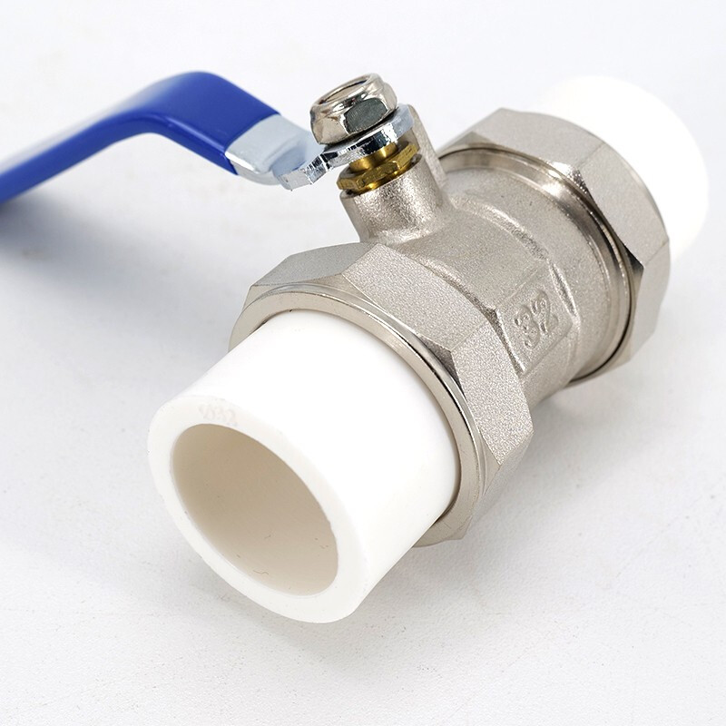 Bingyu BYyc-177 Dang/next day delivery PPR brass union ball valve electroplated double union nickel plated valve DN20