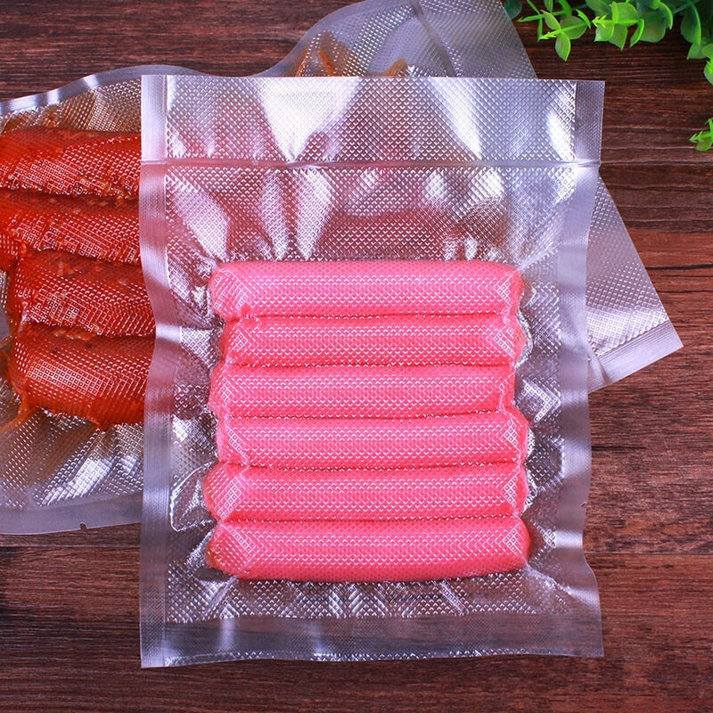 Jiadelang mesh texture vacuum bag food packaging bag roll bag vacuum plastic bag sealing machine compression bag household freshness 15cm*25cm 100 pieces
