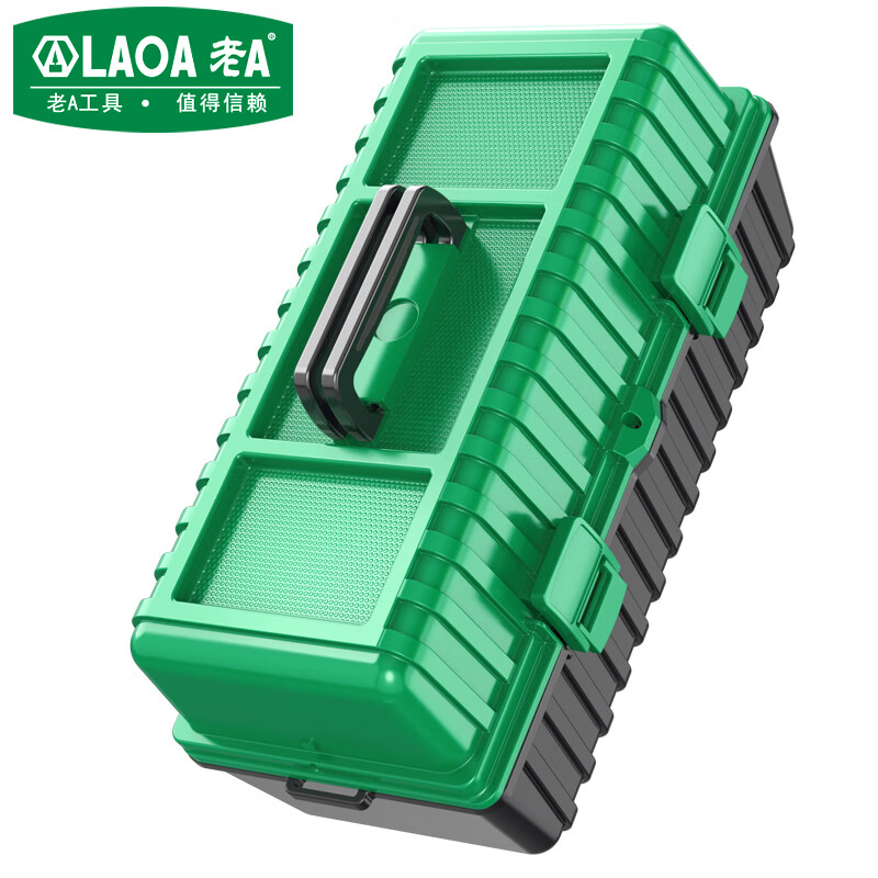 LAOA household tool box Large three-layer multi-functional folding tool box Upgraded version of strong and durable electrician storage box 17 Three-layer tool box LA109517