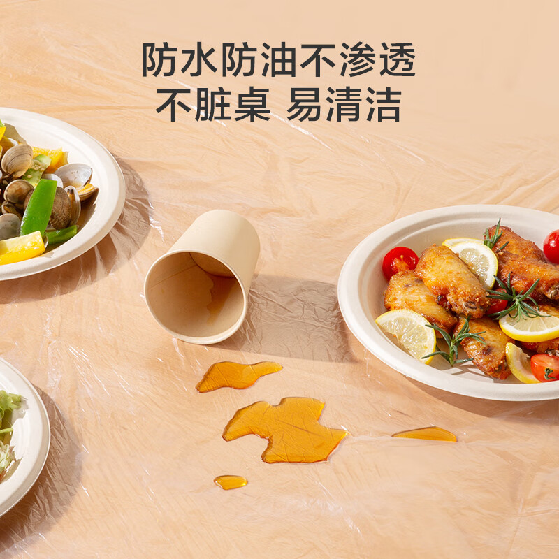 Made in Tokyo, disposable tablecloth, rectangular large thickened barbecue camping transparent tablecloth 180 180cm 8 sheets