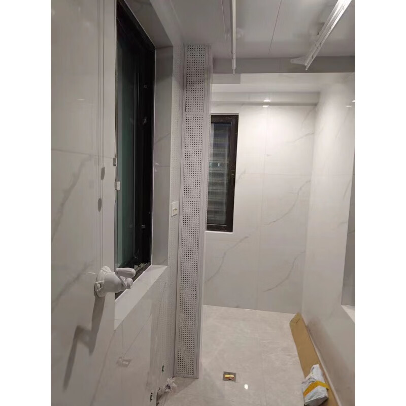 Perforated board covers sewer pipes for balcony, kitchen, bathroom, water heater, gas pipe to cover up and beautify decoration without punching. White. Measure the width and height of each side and contact customer service.