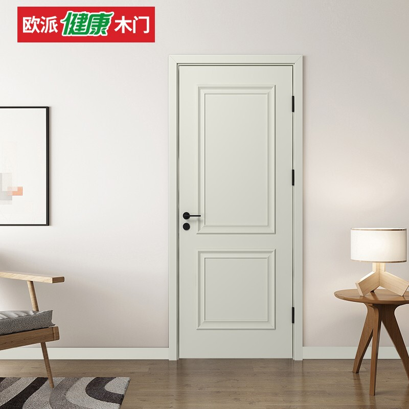 Oppe wooden door solid wood door bedroom door interior door solid wood painted door 55 thickness new Chinese style can be customized OPMA-5302Z off-white