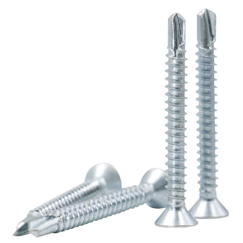 Hasdick blue and white zinc cross recessed countersunk head drill tail screw GB15856.2 dovetail nail ST4.2*16 (200 pieces)