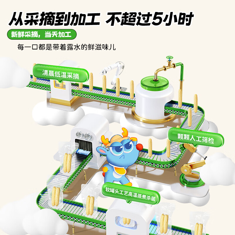 Fawn Lanlan Children's Thumb Corn Baby and Children's Breakfast Snack Multigrain Thumb Corn Original Flavor 500g