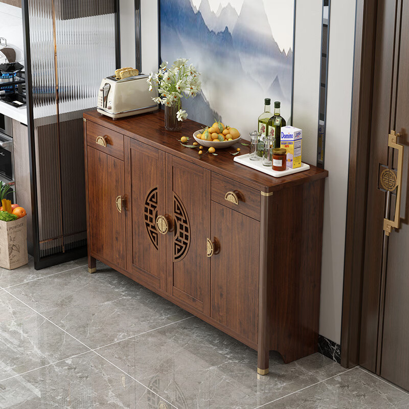 Yanmuzhi (YANMUZHI) new Chinese style sideboard living room wine cabinet integrated wall-mounted home kitchen large capacity storage cabinet multi-functional tea cabinet B108-80 sideboard