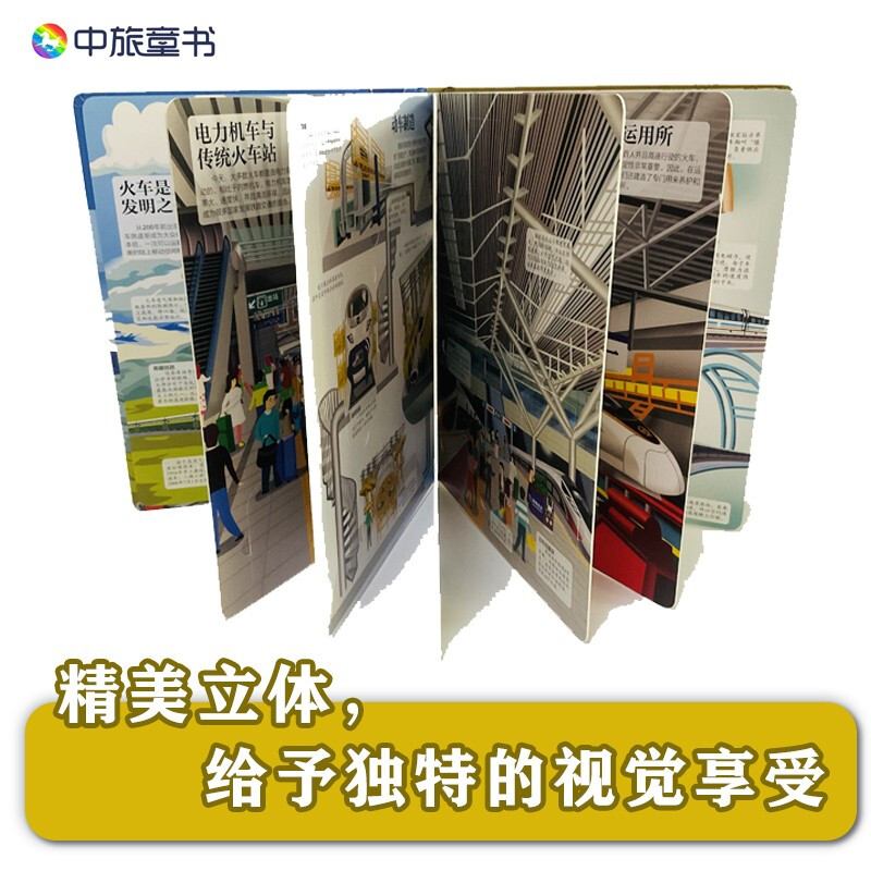 Revealing the Train, Popular Science Flip Book, 4-10 years old, Revealing the Train Series, High Speed Rail Encyclopedia, CTS Children's Book