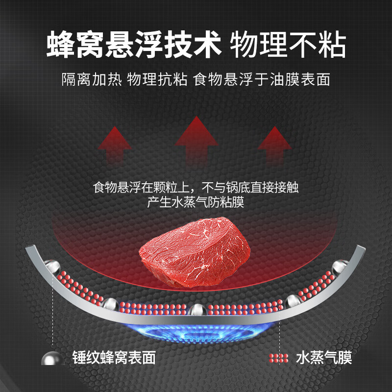 MAXCOOK 316 stainless steel wok, 30cm three-layer steel pot with lid, induction cooker, gas stove universal MCC2249