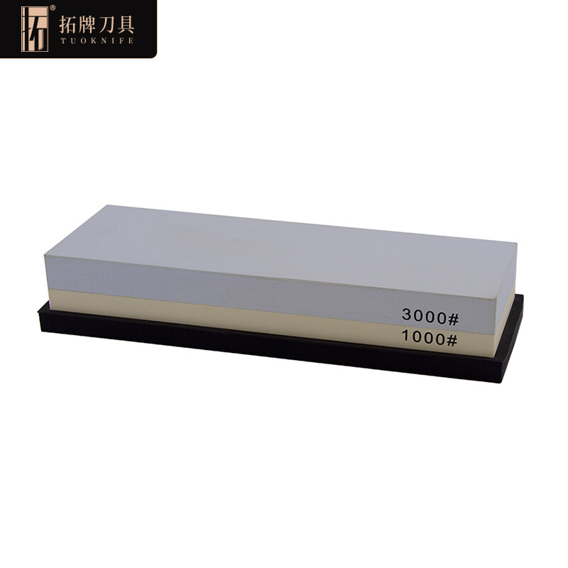 TUOBITUO double-sided white corundum whetstone 1000 mesh 3000 mesh old-fashioned finely ground rectangular whetstone household kitchen whetstone 1000#/3000# double-sided