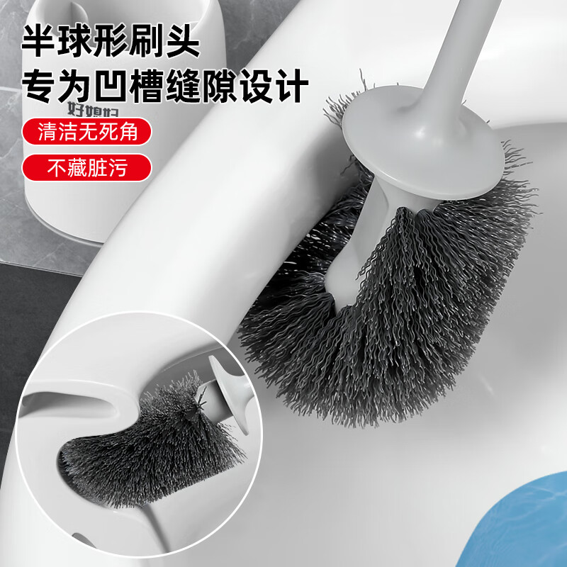 Good wife long handle toilet brush set toilet brush cleaning no dead ends toilet floor brush bathroom gap bathroom double-sided toilet brush