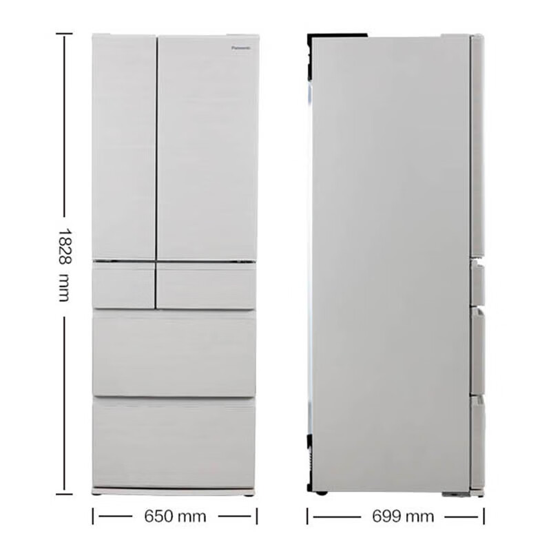 Panasonic Japan original imported multi-door refrigerator 491 liters automatic ice making independent fruit and vegetable room -3 micro-freeze preservation Nanoyi X Black Technology NR-F509XT-N5 Khaki Gray