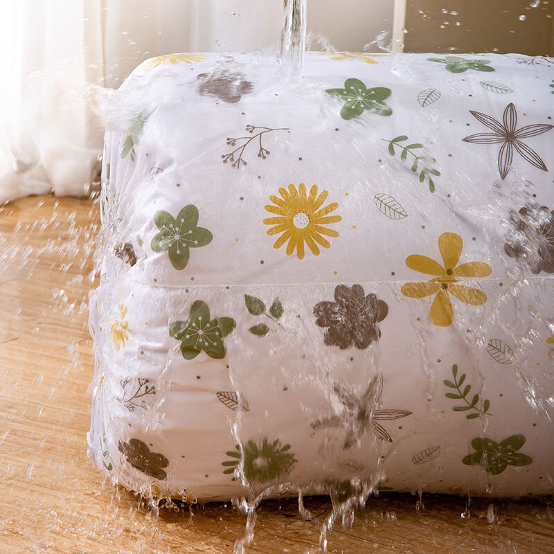 Meikejie storage bag drawstring drawstring household large transparent quilt bag dormitory dust-proof and moisture-proof quilt bag clothing bag cozy cabin drawstring drawstring (random color 88*60cm large size four pack family style