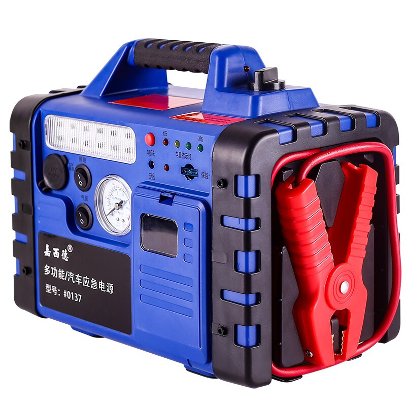 Jiaxide 12V car emergency starting power supply 0137 car air pump car air pump all-in-one machine portable outdoor power supply with power bank new energy air pump 19000mA