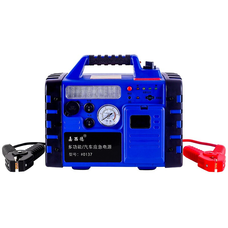 Jiaxide 12V car emergency starting power supply 0137 car air pump car air pump all-in-one machine portable outdoor power supply with power bank new energy air pump 19000mA