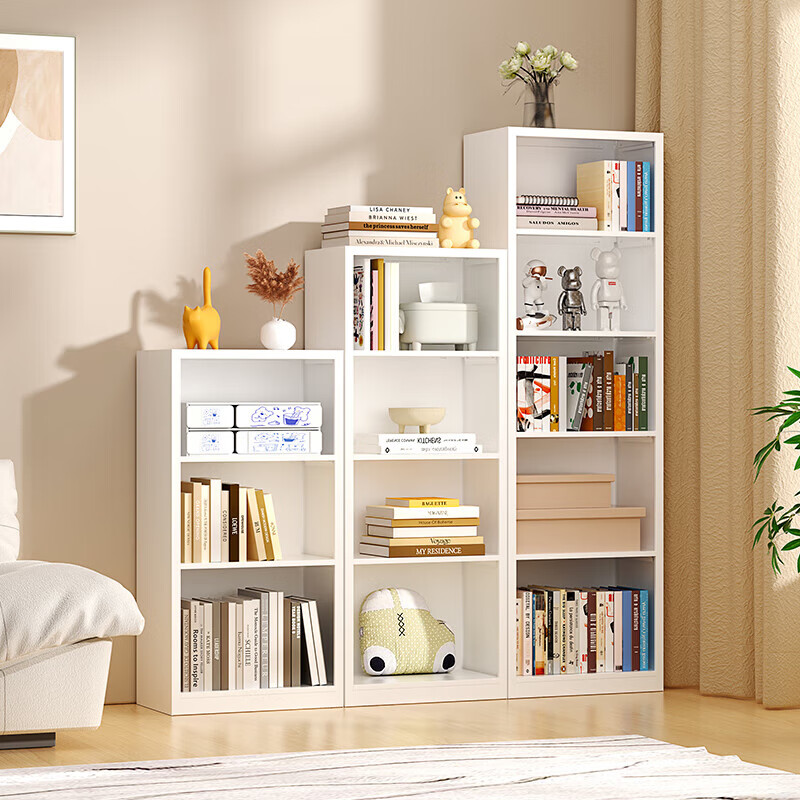 Fukaixiang bookshelf bookcase storage cabinet multi-layer cabinet corner bedside storage cabinet bookshelf floor-to-ceiling all-in-one wall-free installation
