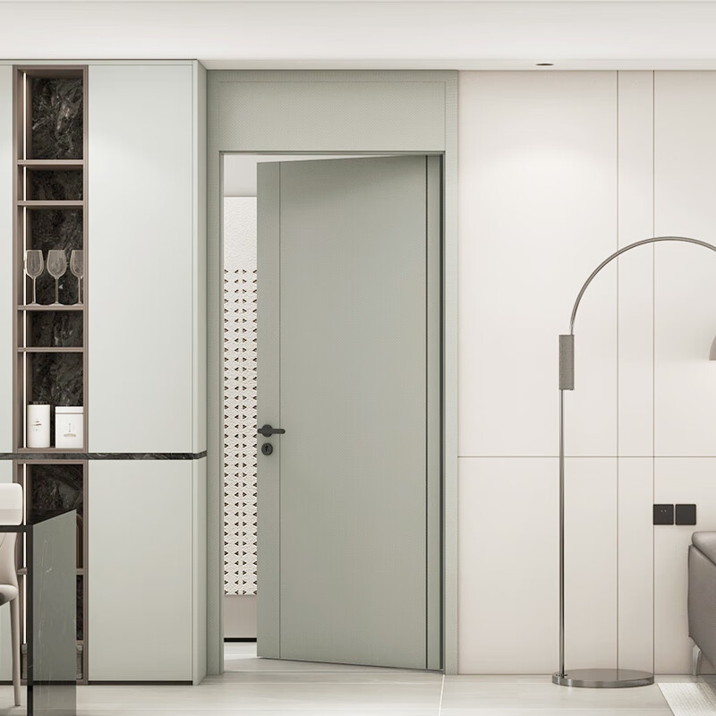 Quanyou Whole House Customized Wooden Door Simple Interior Door Room Door Solid Wood Composite Door Soundproof Bedroom Concierge Door 1599/昘 (Contact customer service for specific plans)