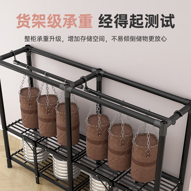 Jialiren folding installation-free wardrobe thickened steel tube bedroom simple wardrobe home dormitory cloth wardrobe double storage wardrobe