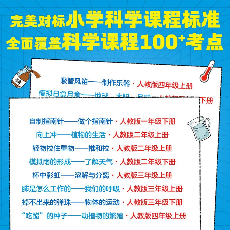 All 4 volumes of scientific experiments loved by primary school students. Cultivate scientific literacy and hands-on ability, increase thinking and interest. Experiments, hand-drawn textbooks, knowledge test points, popular science knowledge for primary school students aged 6-12, extracurricular reading books, transition from primary school to secondary school, transition from primary school to junior high school.