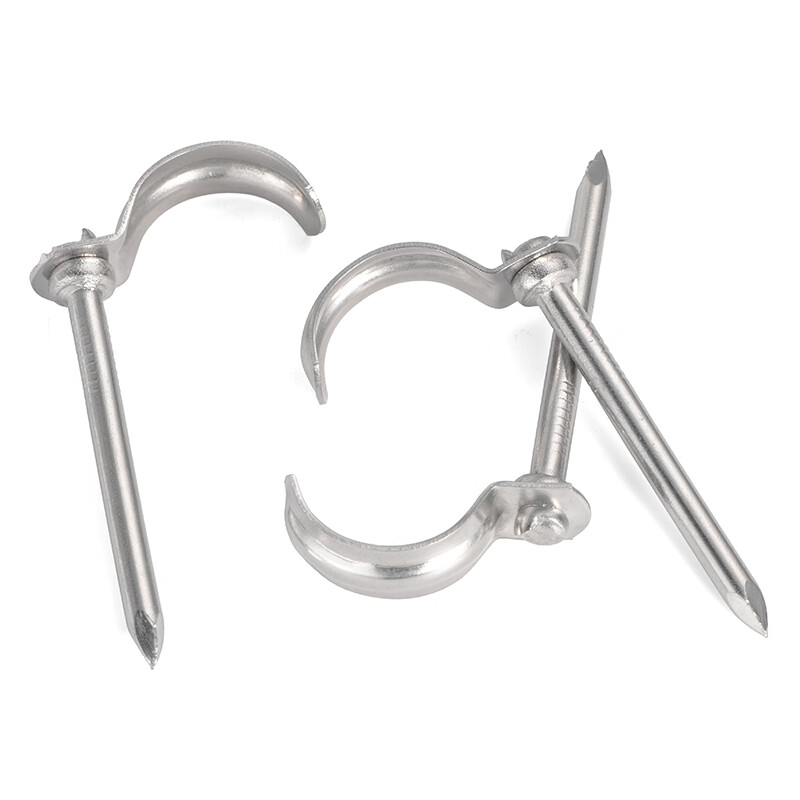 Jinggong (JINGGONG) 4/6 points/1 inch stainless steel water pipe hook hook pipe nail fixing nail PPR/PVC hot melt pipe fixing nail pipe nail stainless steel 4 points/6 points (55 long) (10 pieces) It is recommended to drill holes first